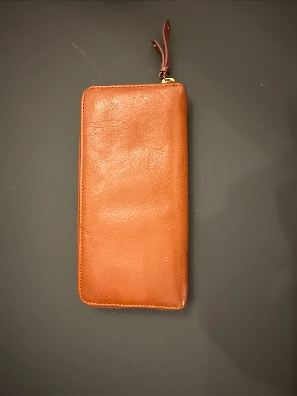 Cole Haan Tan Leather Zip Wallet
